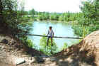 Young Feichtner chilling out for a moment. In the background is the infamous Quarry Pond.